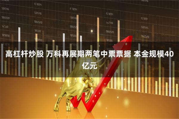 高杠杆炒股 万科再展期两笔中票票据 本金规模40亿元