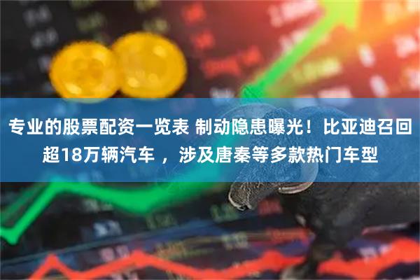专业的股票配资一览表 制动隐患曝光！比亚迪召回超18万辆汽车 ，涉及唐秦等多款热门车型
